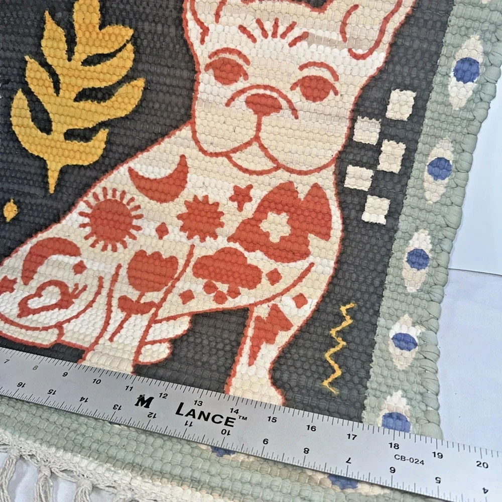 Urban Outfitters Tattooed Frenchie Wall Hanging Tapestry Dog Celestial Fringed